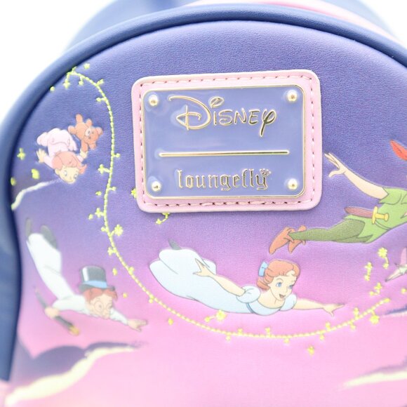Loungefly Disney's Peter Pan Small Backpack Collectors Pack Great Condition 70th - Picture 2 of 16